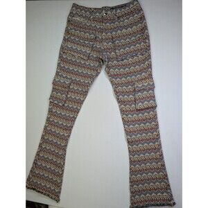 Rockstar Original Tapestry Cargo Pants Size 32 RSM205 Flare Geometric Aztec NWOT